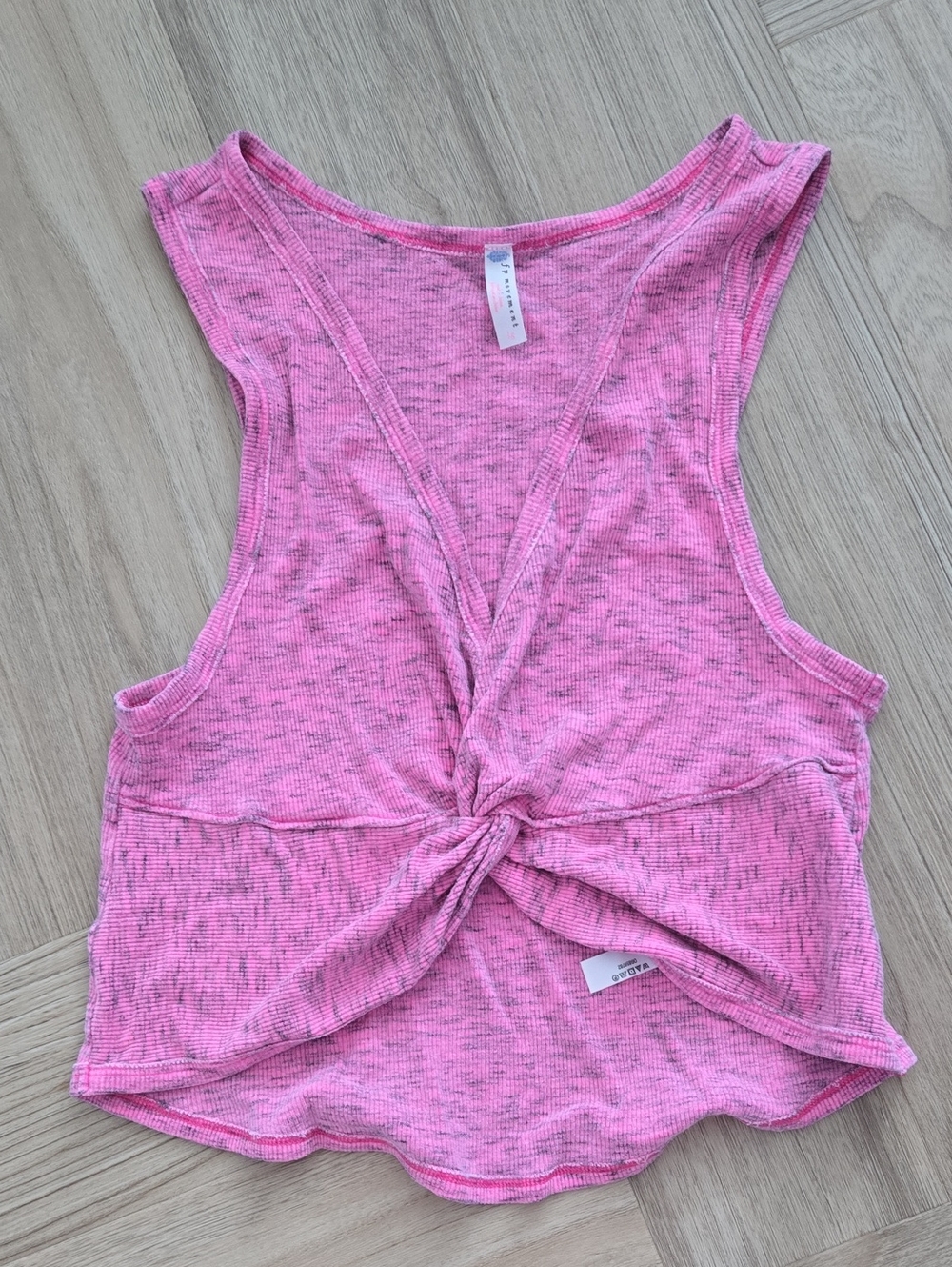 FP MOVEMENT Women's Pink Twist-Front Tank Top LARGE